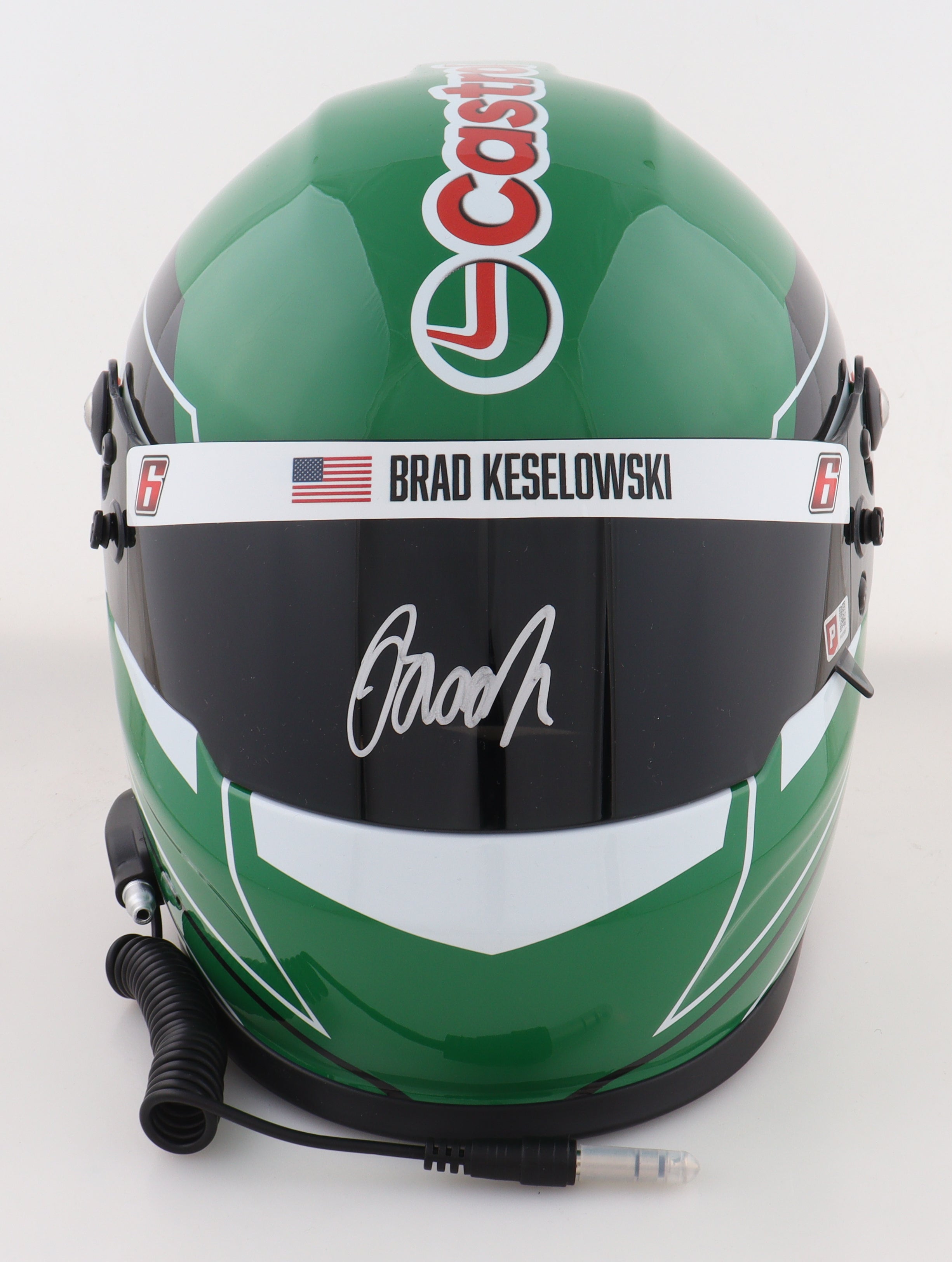 Brad Keselowski Signed NASCAR Castrol Full-Size Helmet (PA)