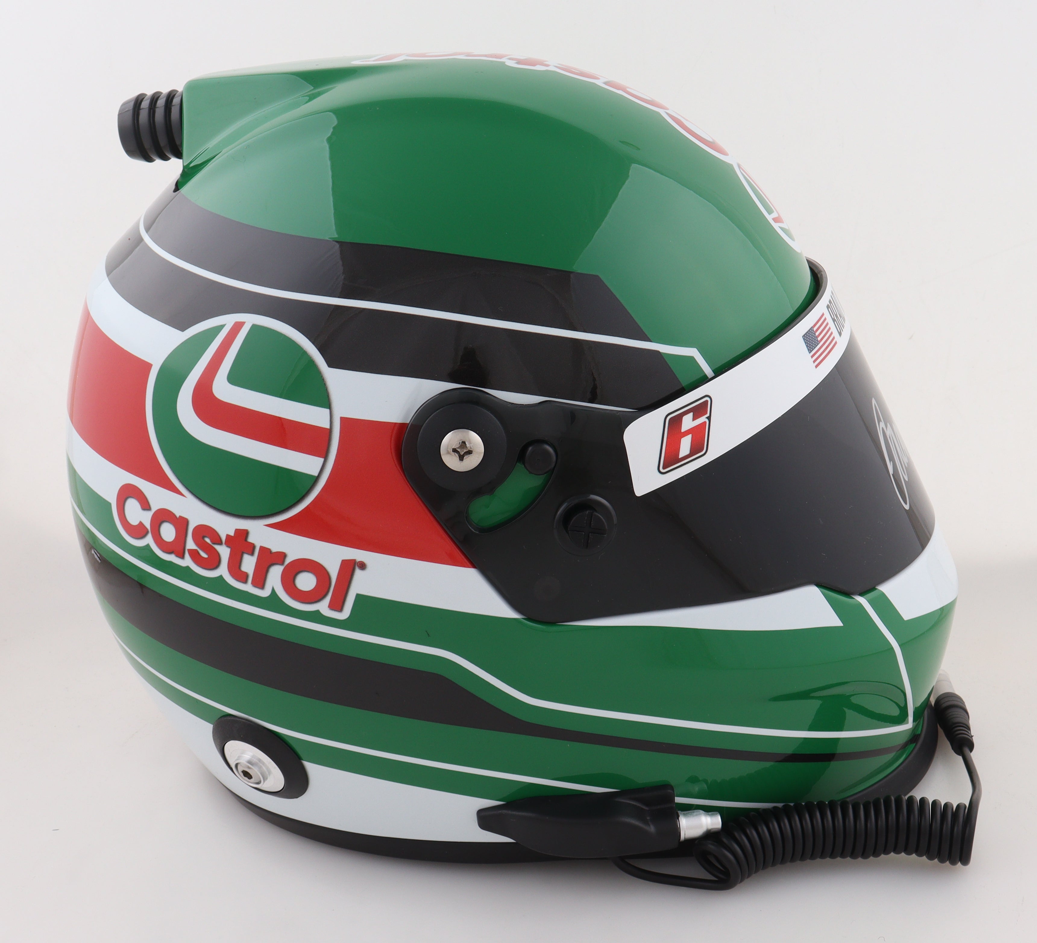 Brad Keselowski Signed NASCAR Castrol Full-Size Helmet (PA)
