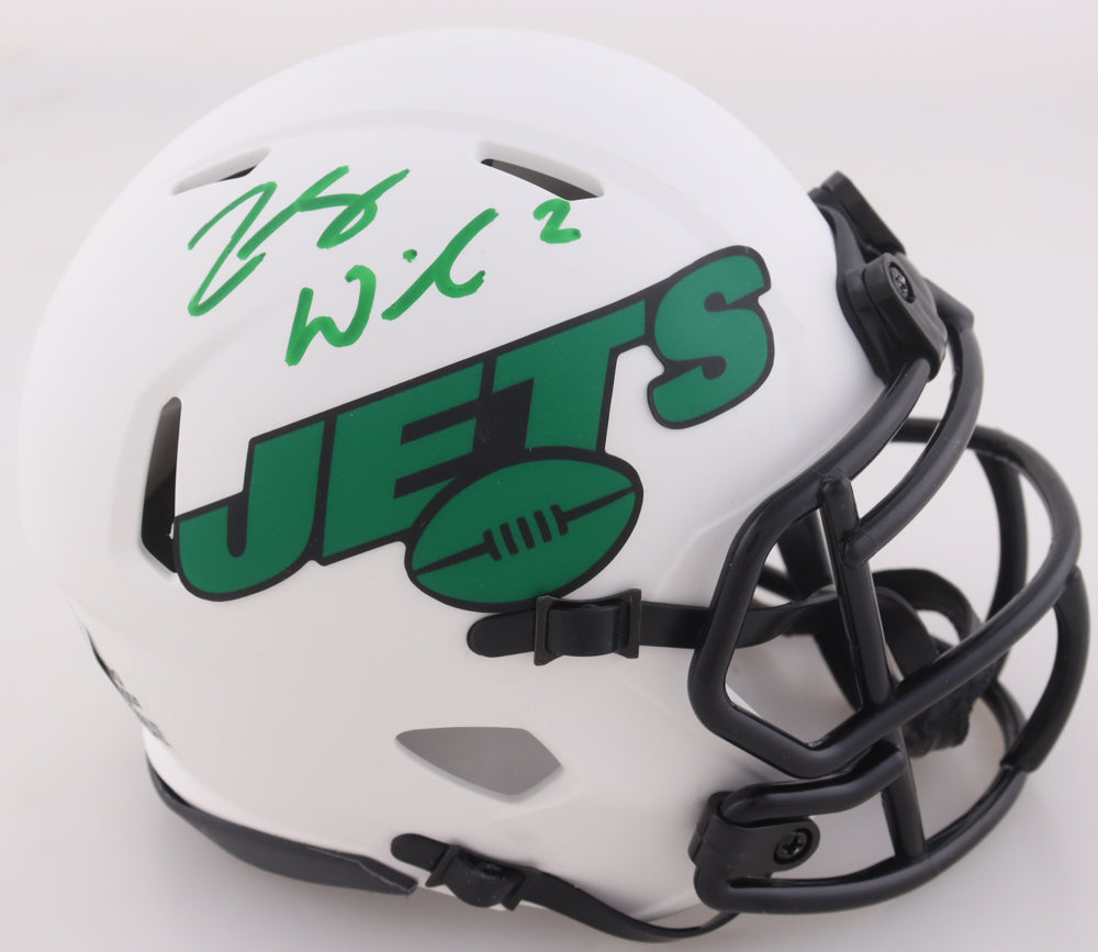 Zach Wilson Signed Jets Lunar Eclipse Alternate Speed Mini Helmet