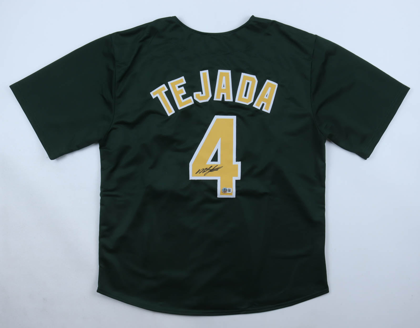 Miguel Tejada Signed Oakland Jersey