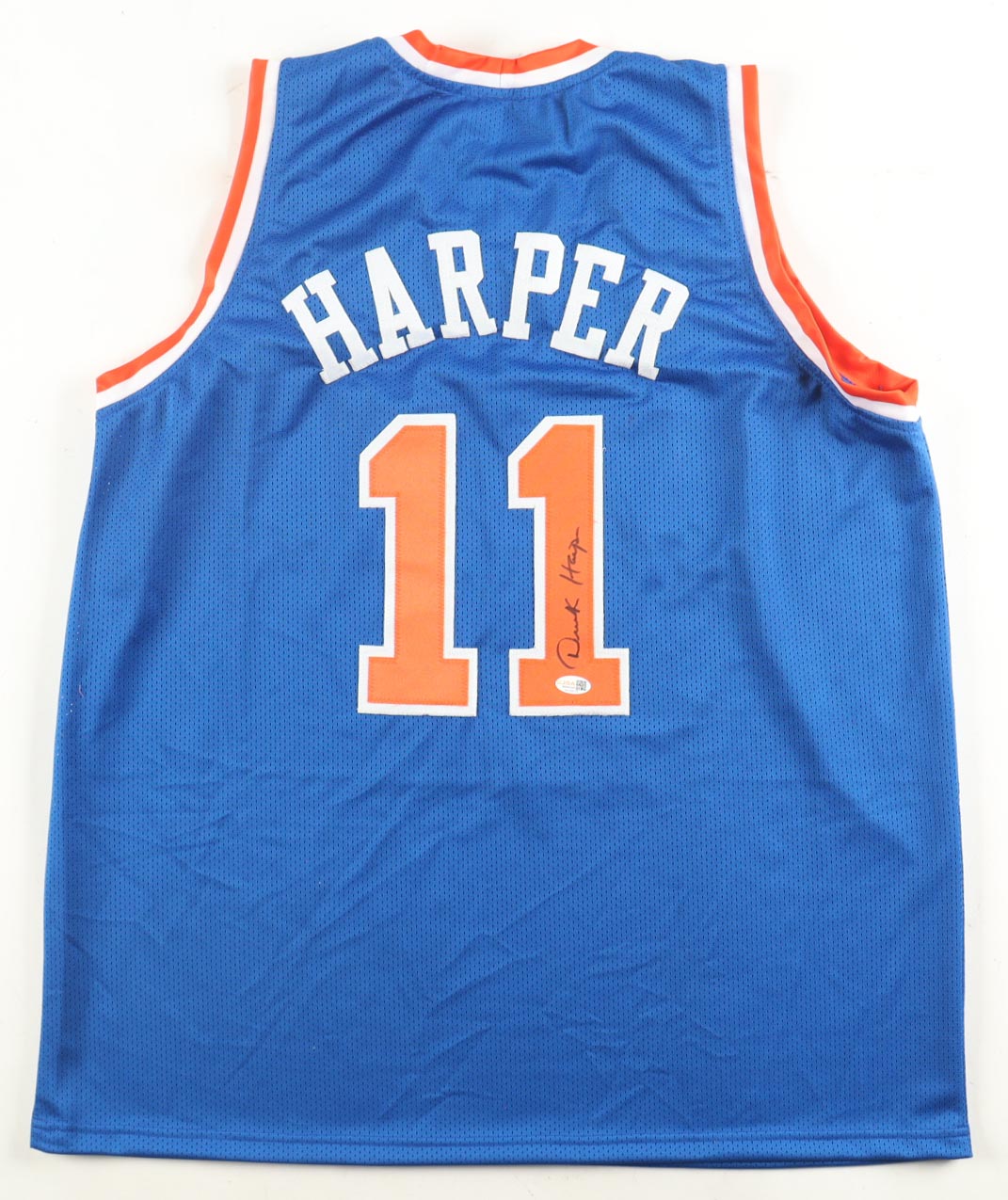 Derek Harper Signed Knicks Jersey