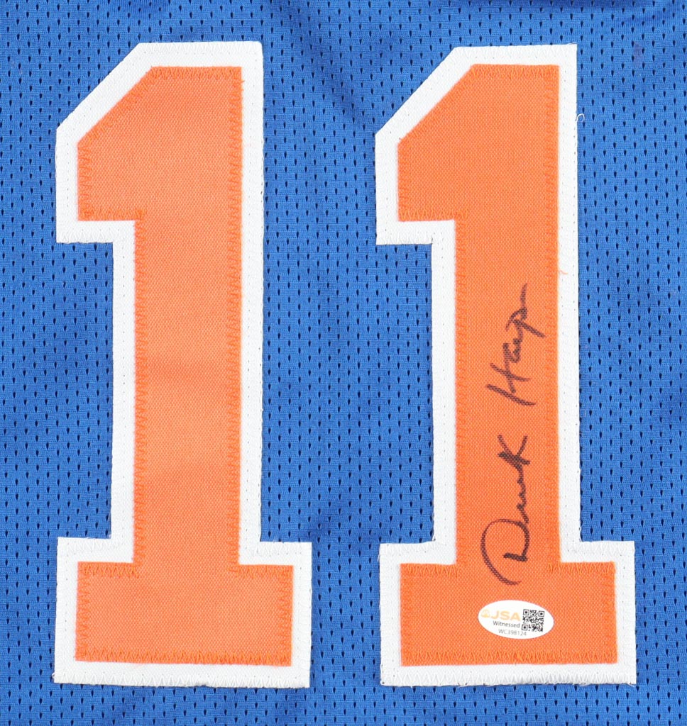 Derek Harper Signed Knicks Jersey