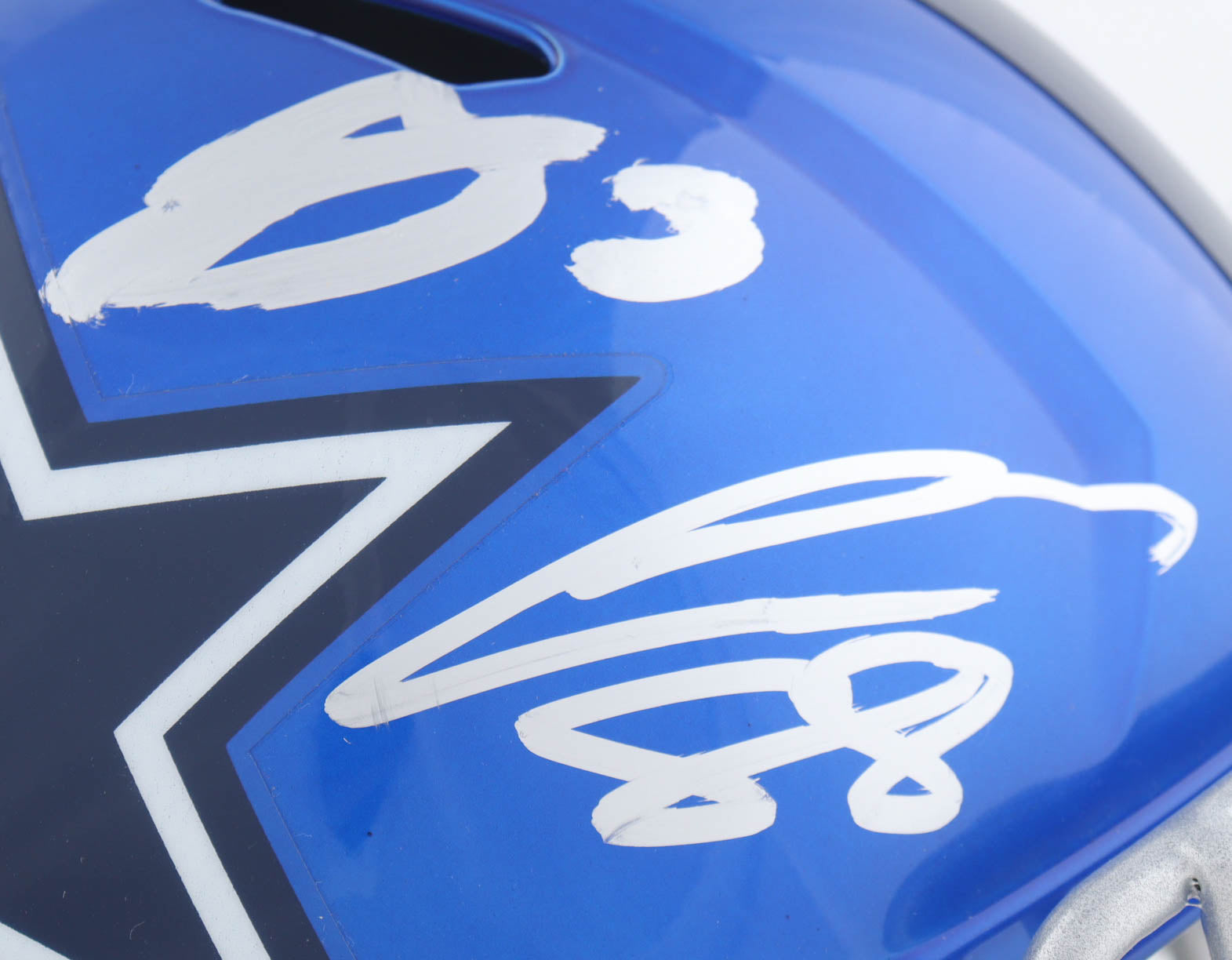 George Pickens & CeeDee Lamb Signed Cowboys Full-Size Flash Alternate Speed Helmet