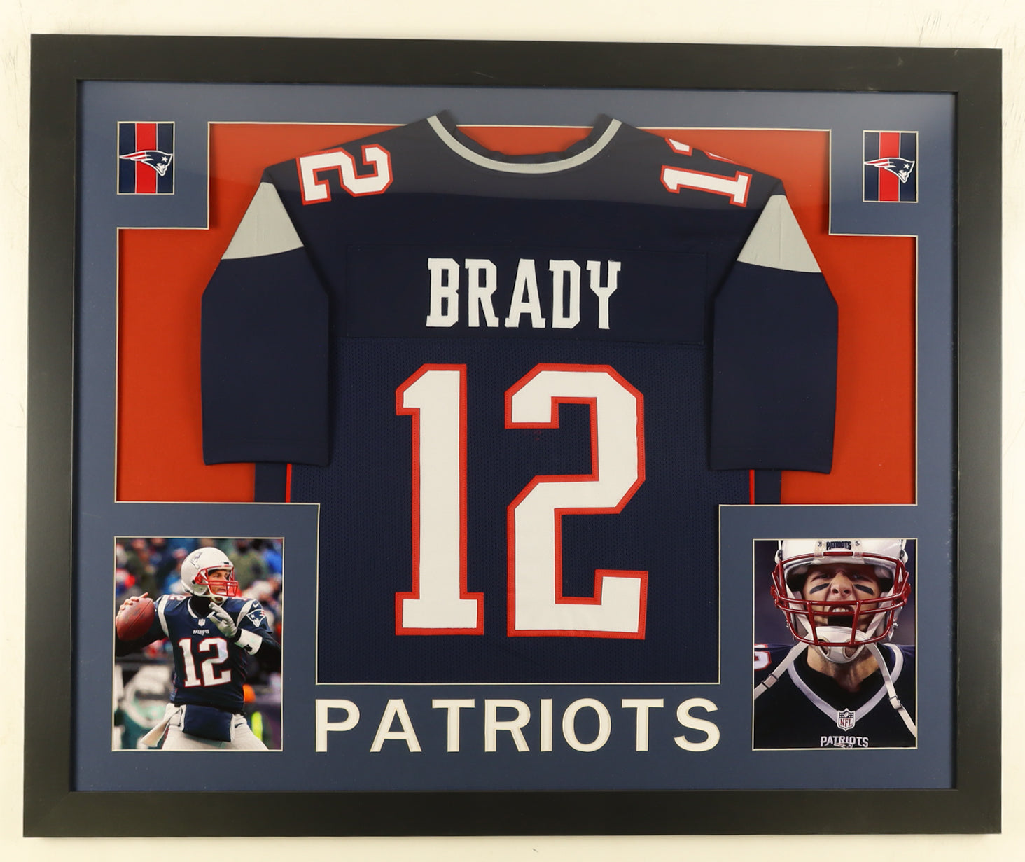 Tom Brady Custom Framed Jersey Display