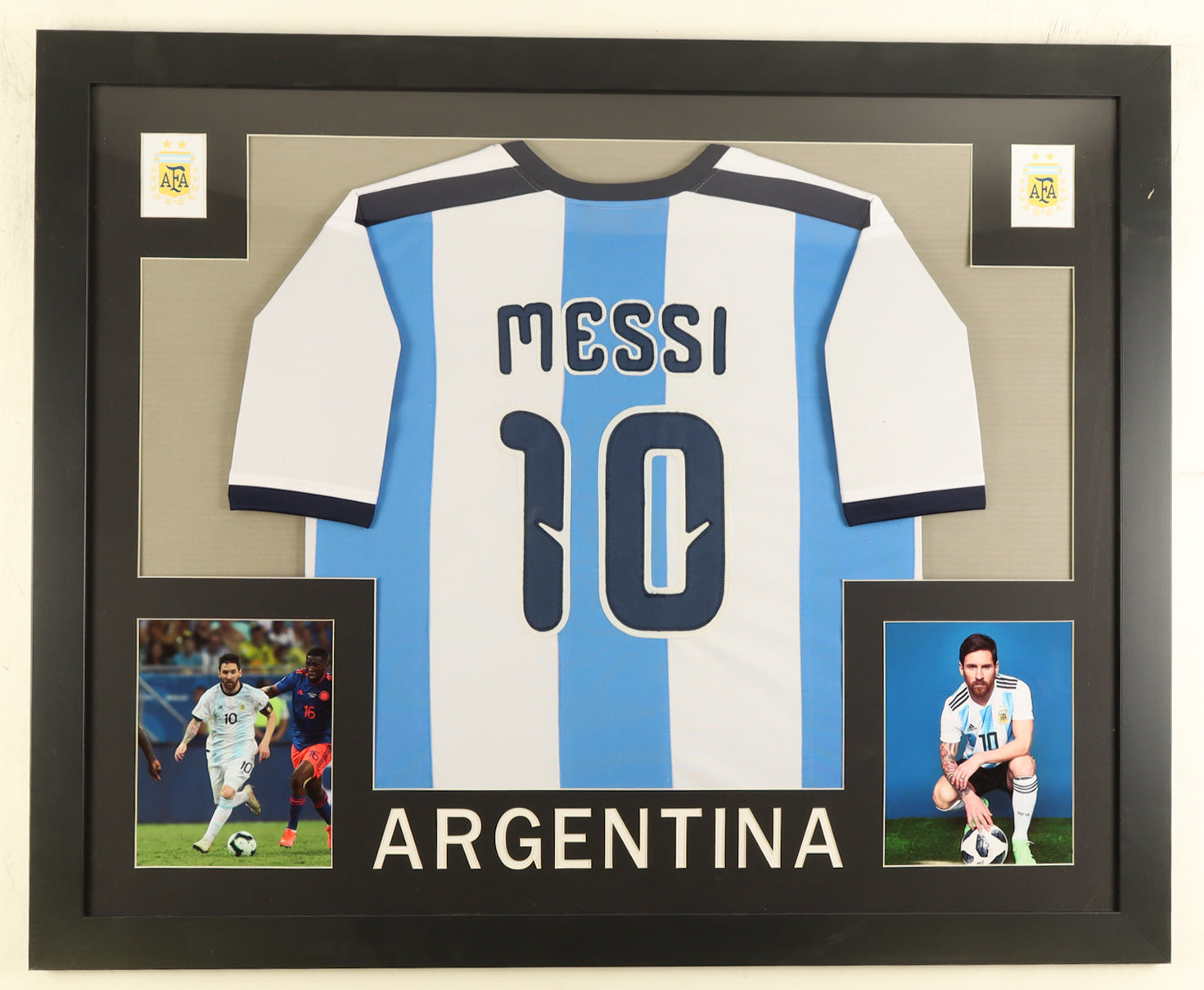 Lionel Messi Custom Framed Jersey Display