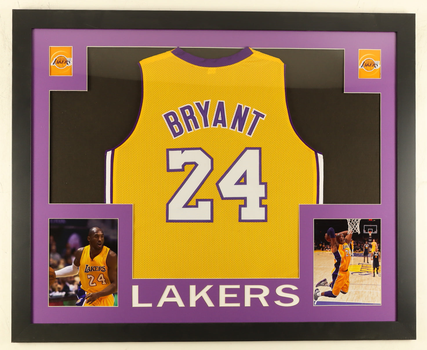 Kobe Bryant Custom Framed Jersey Display