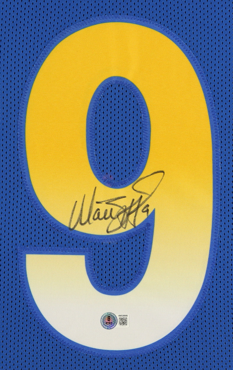 Matthew Stafford Signed Custom Framed Jersey Display (Beckett)
