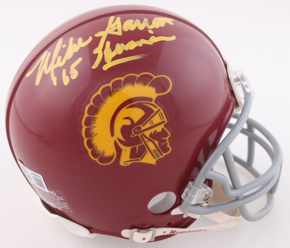 Mike Garrett Signed USC Trojans Mini Helmet Inscribed "65 Heisman" (Beckett)