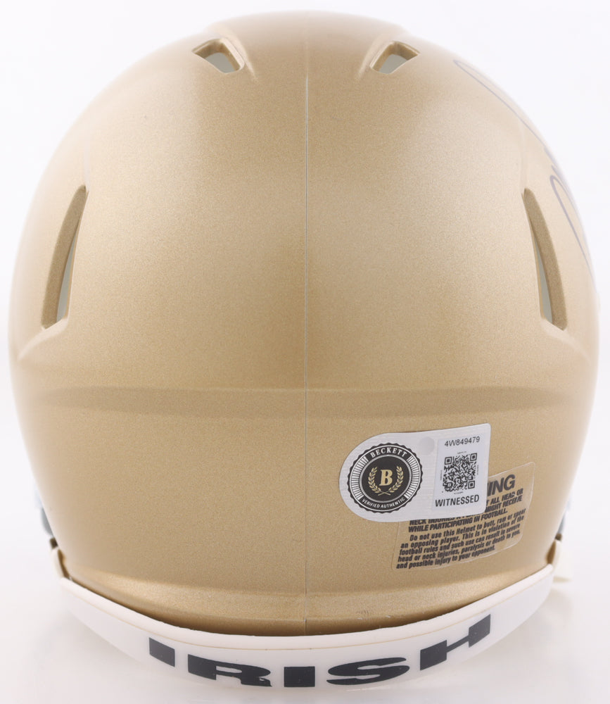 Allen Pinkett Signed Notre Dame Fighting Irish Speed Mini Helmet (Beckett)
