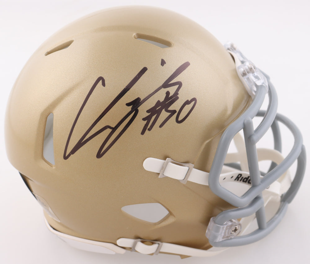 Chris Zorich Signed Notre Dame Fighting Irish Speed Mini Helmet (Beckett)