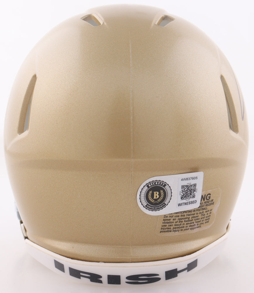 Chris Zorich Signed Notre Dame Fighting Irish Speed Mini Helmet (Beckett)