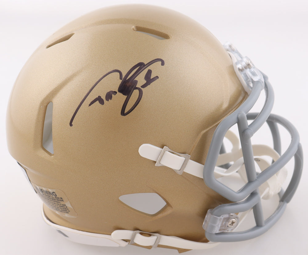 Todd Lyght Signed Notre Dame Fighting Irish Speed Mini Helmet (Beckett)