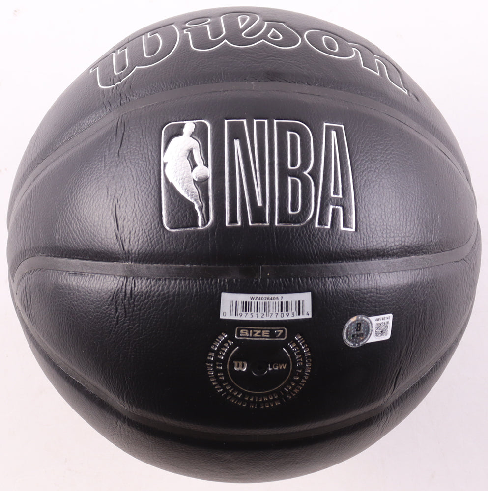 Dennis Rodman Signed NBA Bulls Logo Basketball (Beckett)