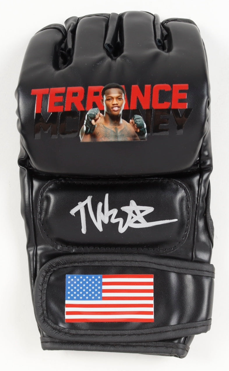 Terrance McKinney Signed MMA Custom USA Glove (Beckett)