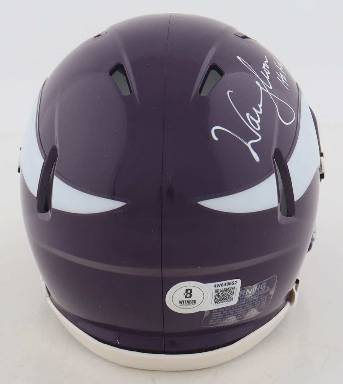 Warren Moon Signed Vikings Speed Mini Helmet Inscribed "HOF06" (Beckett)