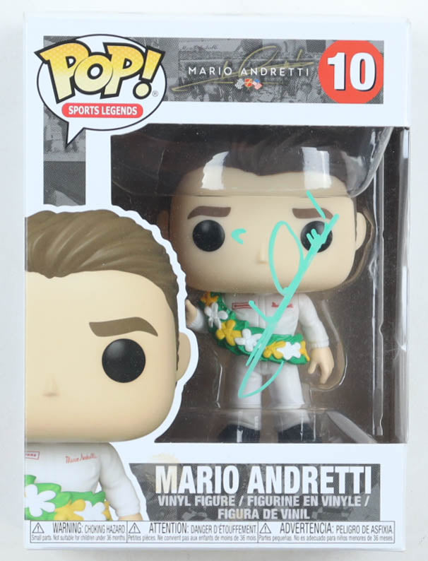 Mario Andretti Signed #10 Funko Pop! Vinyl Figure (JSA)