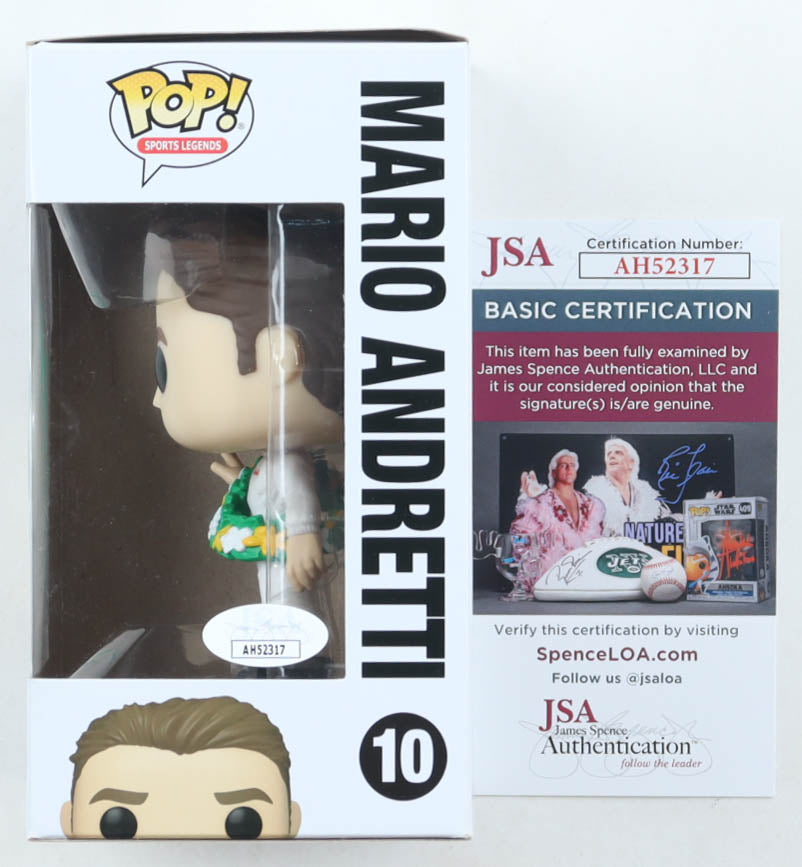 Mario Andretti Signed #10 Funko Pop! Vinyl Figure (JSA)