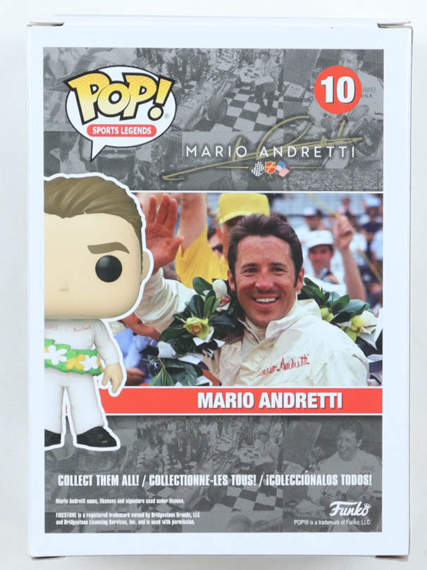 Mario Andretti Signed #10 Funko Pop! Vinyl Figure (JSA)