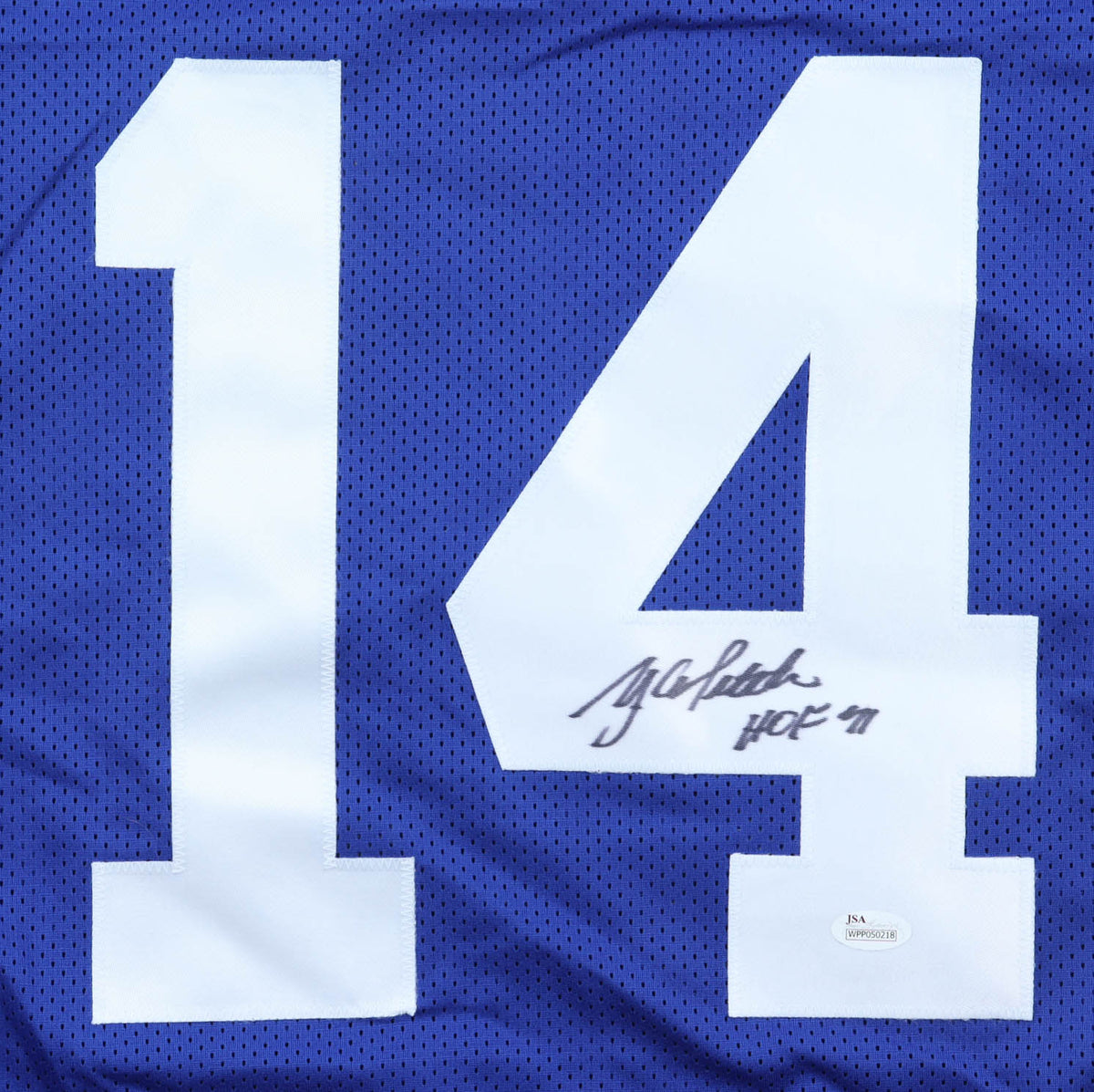 Y. A. Tittle Signed Jersey Inscribed "HOF '71" (JSA)