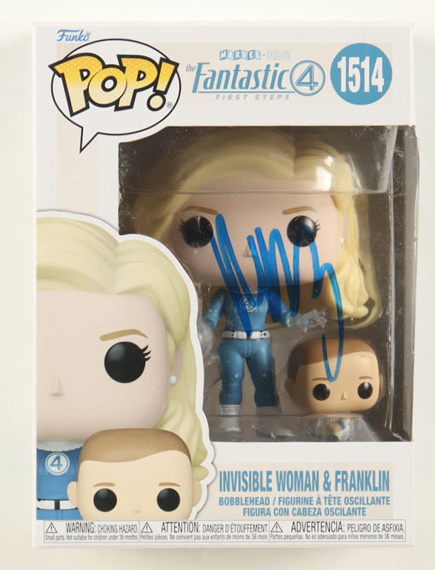 Vanessa Kirby Signed "The Fantastic Four: First Steps" #1514 Invisible Woman & Franklin Bobble-Head Funko Pop! Vinyl Figure (ACOA)
