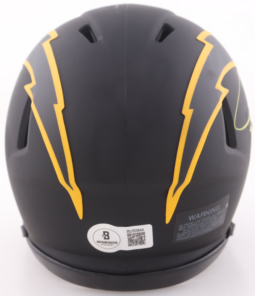 LaDainian Tomlinson Signed Chargers Eclipse Alternate Speed Mini Helmet in personalized case with visor (Beckett)