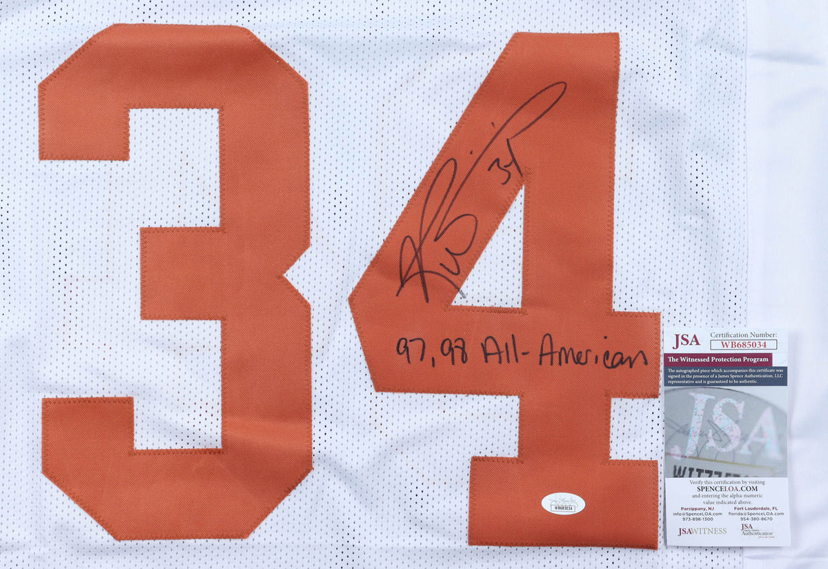 Ricky Williams Signed Jersey Inscribed "97, 98 All-American" (JSA)