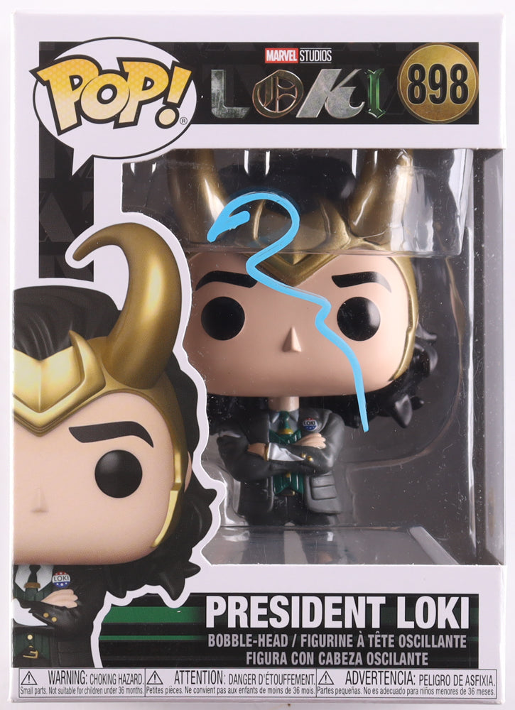 Tom Hiddleston Signed "Loki" #898 President Loki Funko Pop! Vinyl Figure (ACOA)