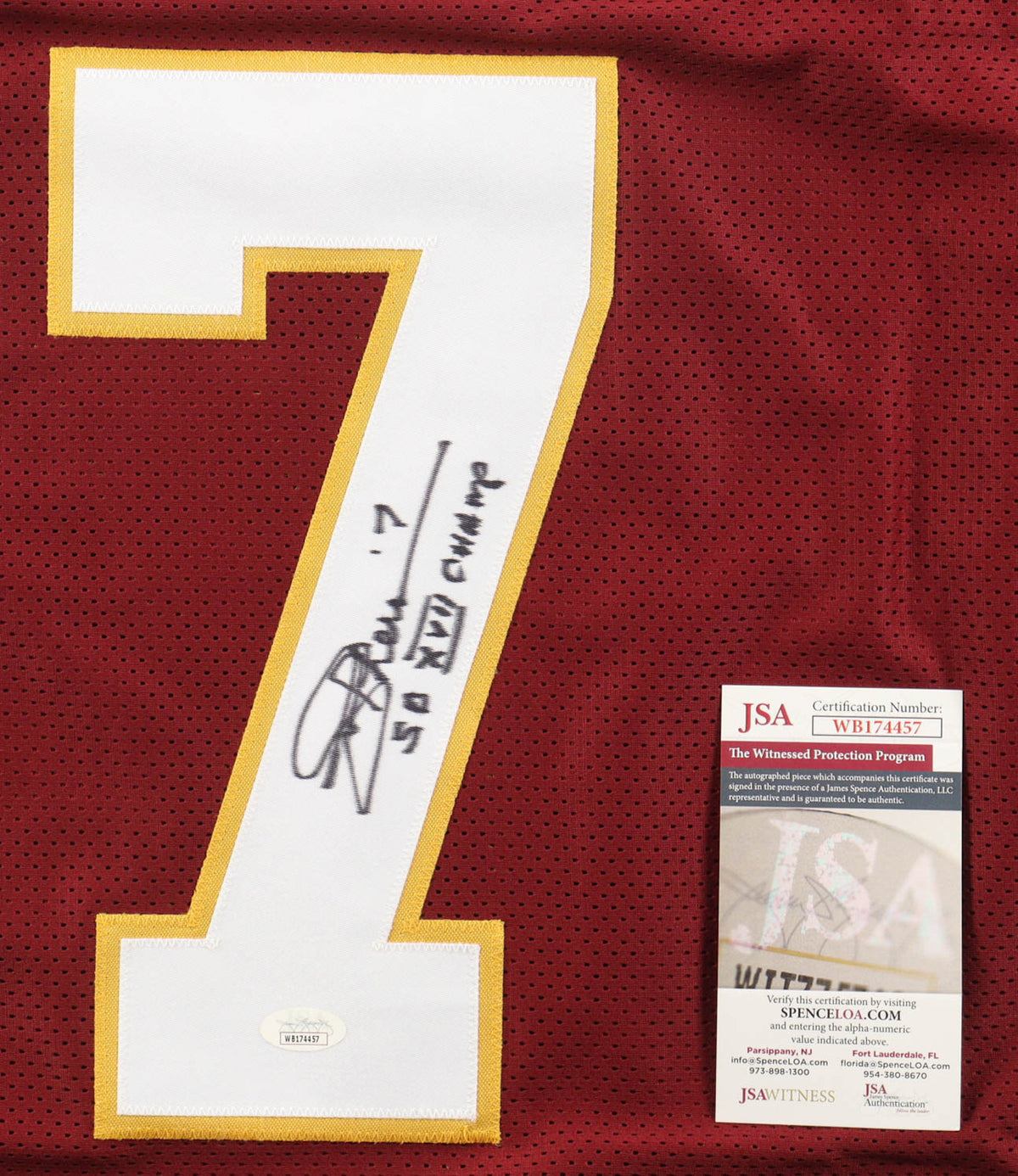 Joe Theismann Signed Jersey Inscribed "SB XVII Champ" (JSA)