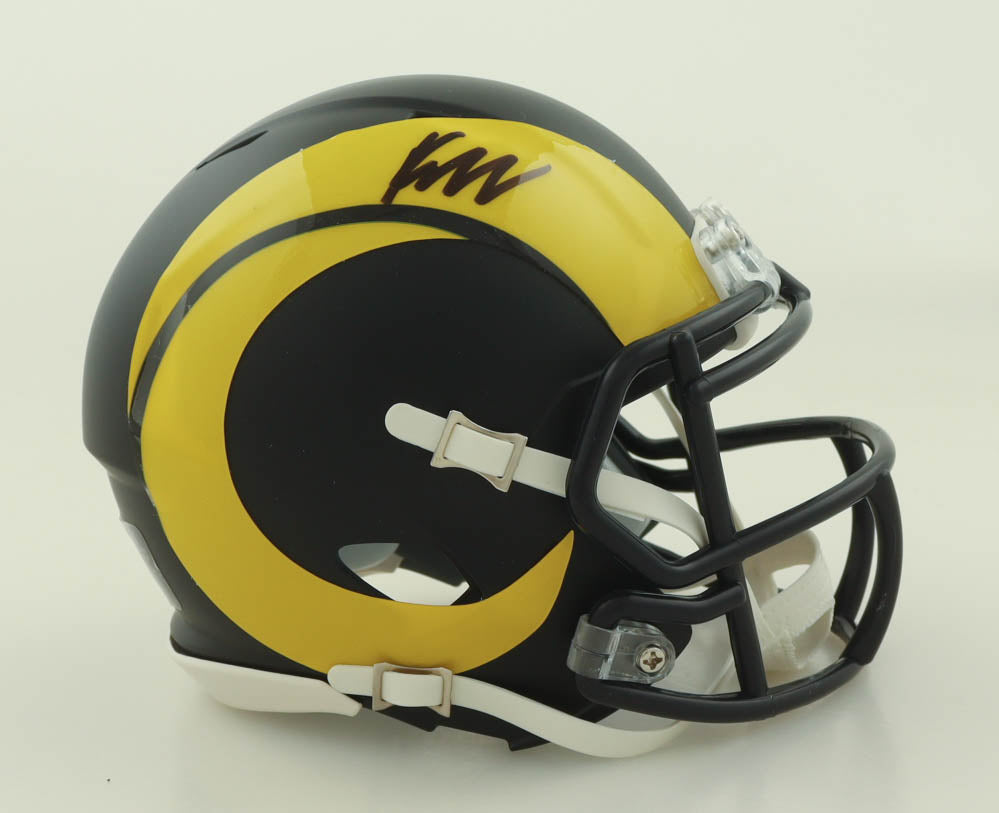 Kyren Williams Signed Rams Rivalries Alternate Speed Mini Helmet (JSA)