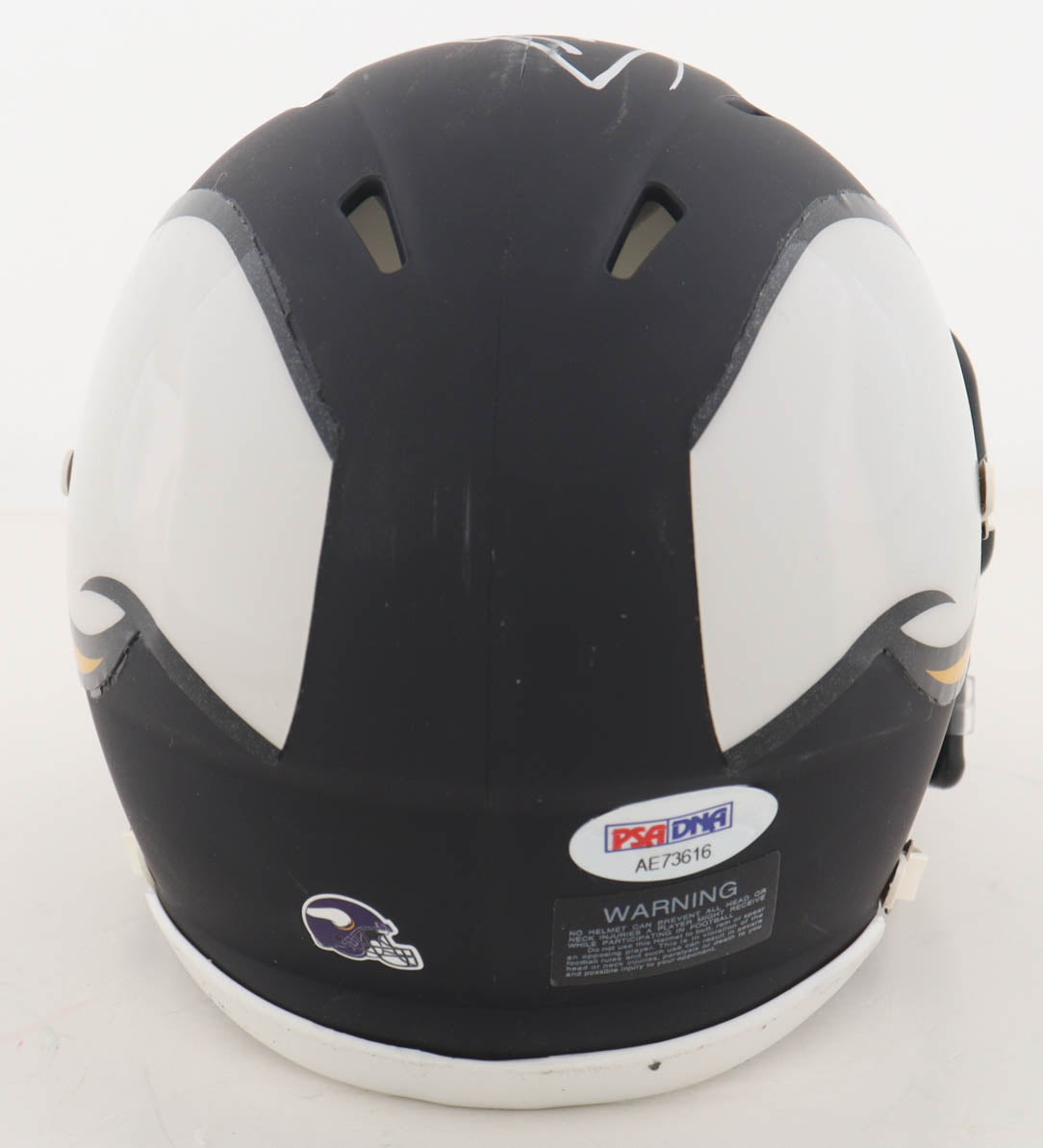 Adrian Peterson Signed Vikings AMP Alternate Speed Mini Helmet (PSA)