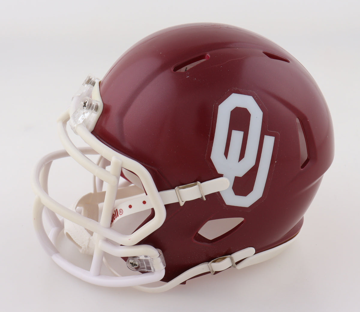 Brian Bosworth Signed Oklahoma Sooners Speed Mini Helmet with personalized case and visor (Beckett)