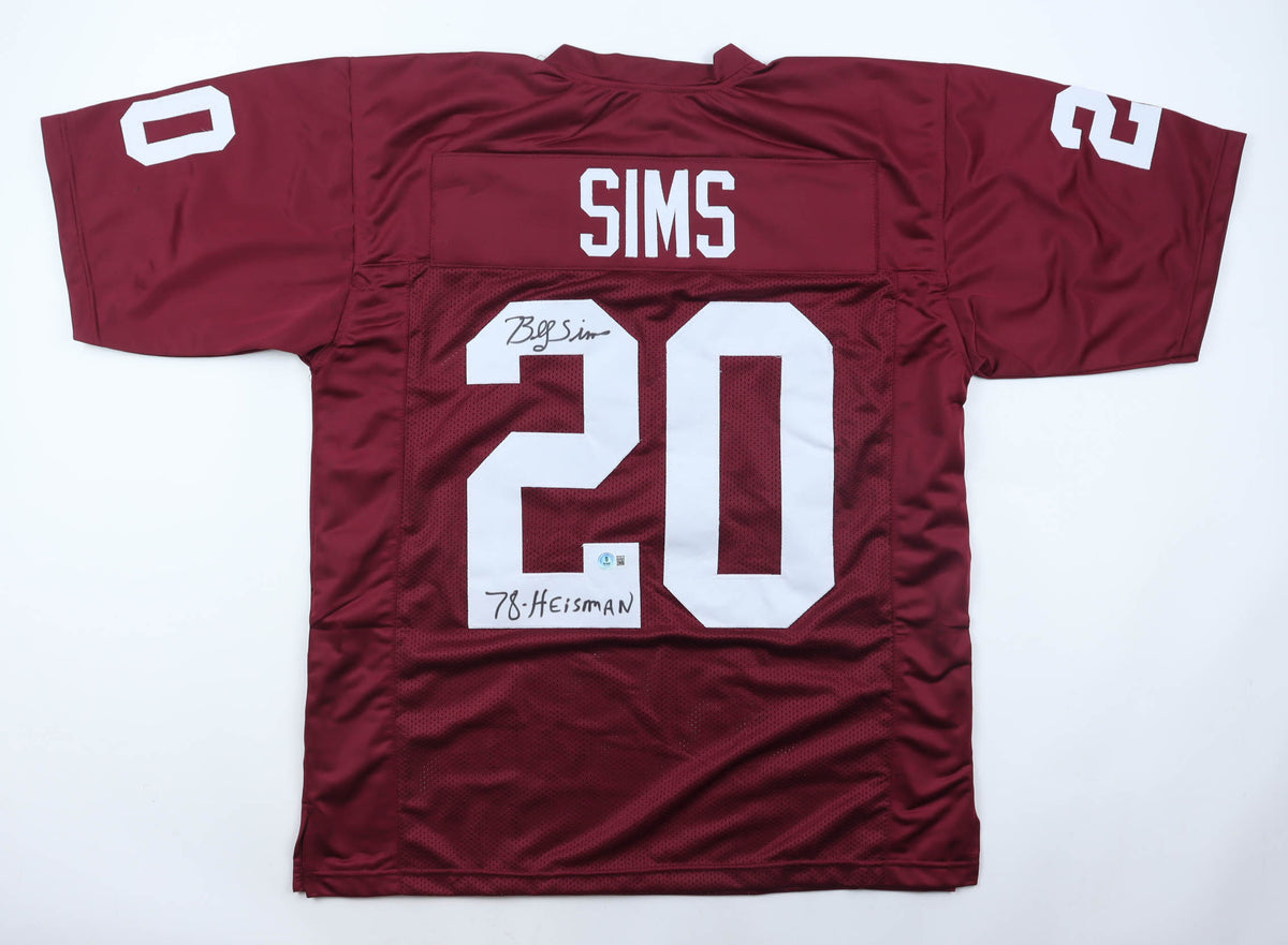 Billy Sims Signed Jersey Inscribed "78 Heisman" (Beckett)
