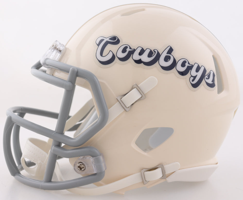 Randy White Signed Cowboys Retro Alternate Speed Mini Helmet Inscribed "HOF 94" in personalized case with visor (Beckett)