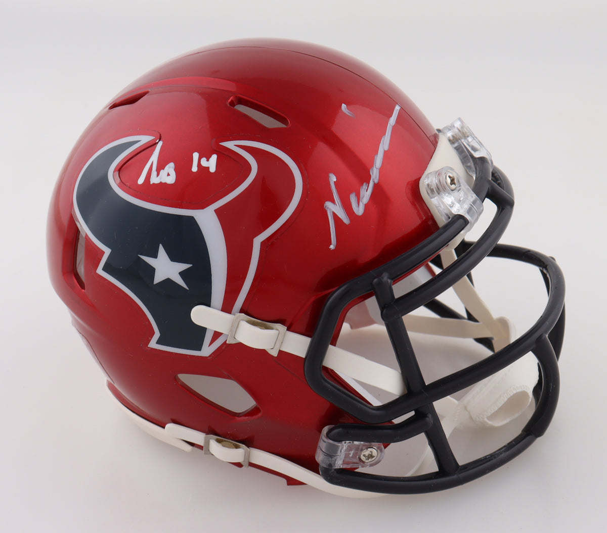 Nico Collins & Kayshon Boutte Signed Texans Speed Mini Helmet (Beckett)