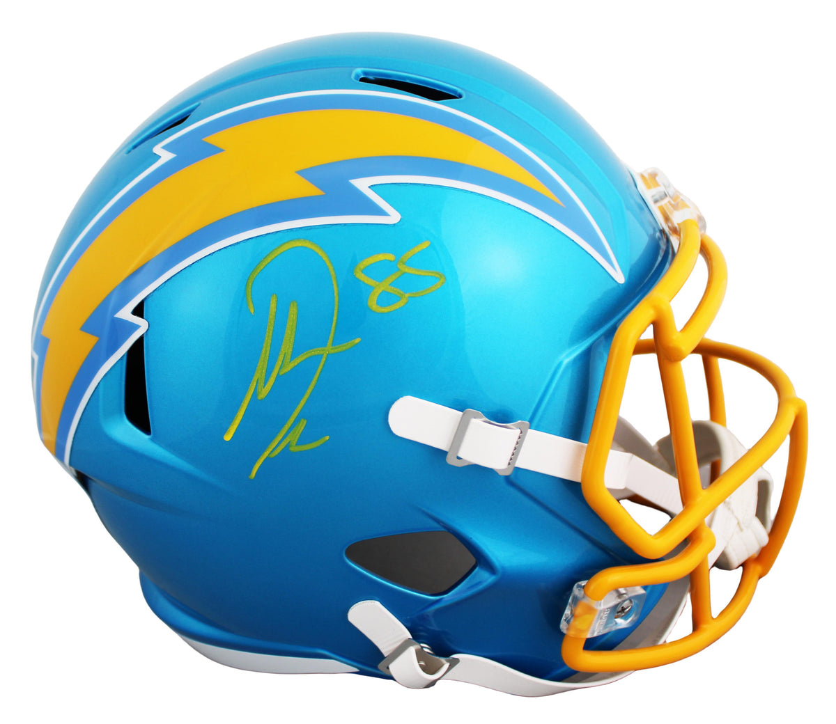 Antonio Gates Signed Chargers Flash Alternate Full-Size Speed Helmet (Beckett)