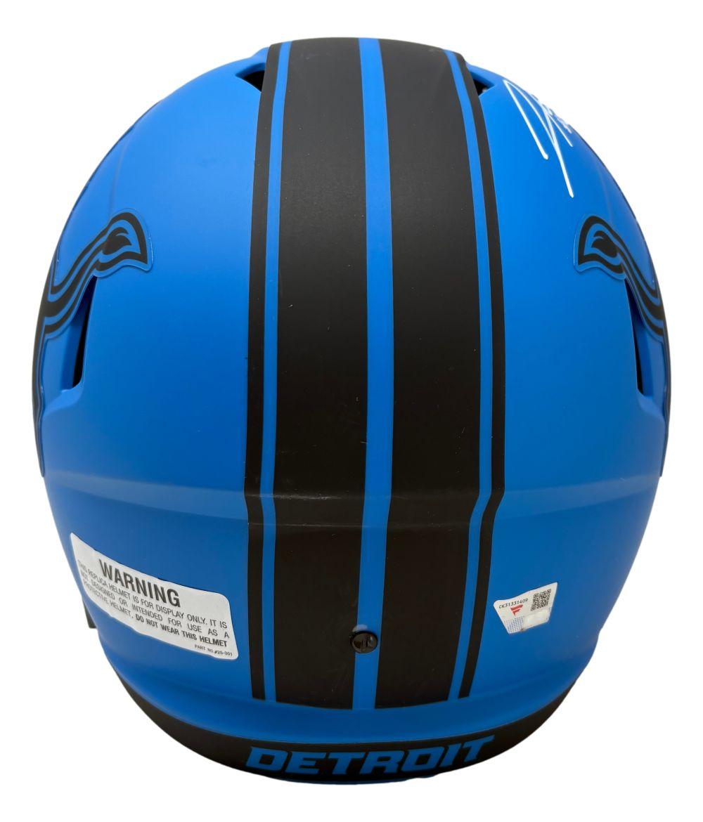 Jahmyr Gibbs & David Montgomery Signed Lions Full-Size Rave Alternate Speed Helmet