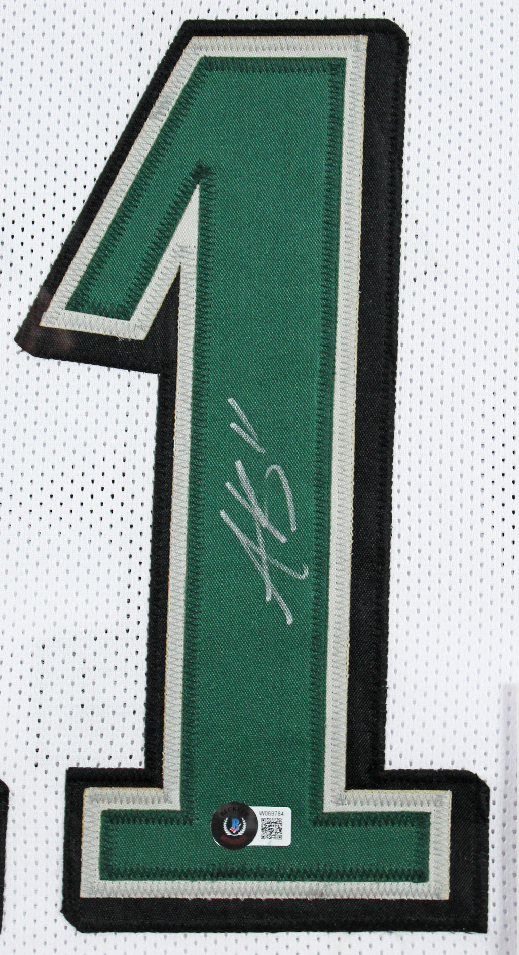 Authentic A.J. Brown Autographed Eagles Custom Framed Jersey Display Beckett COA