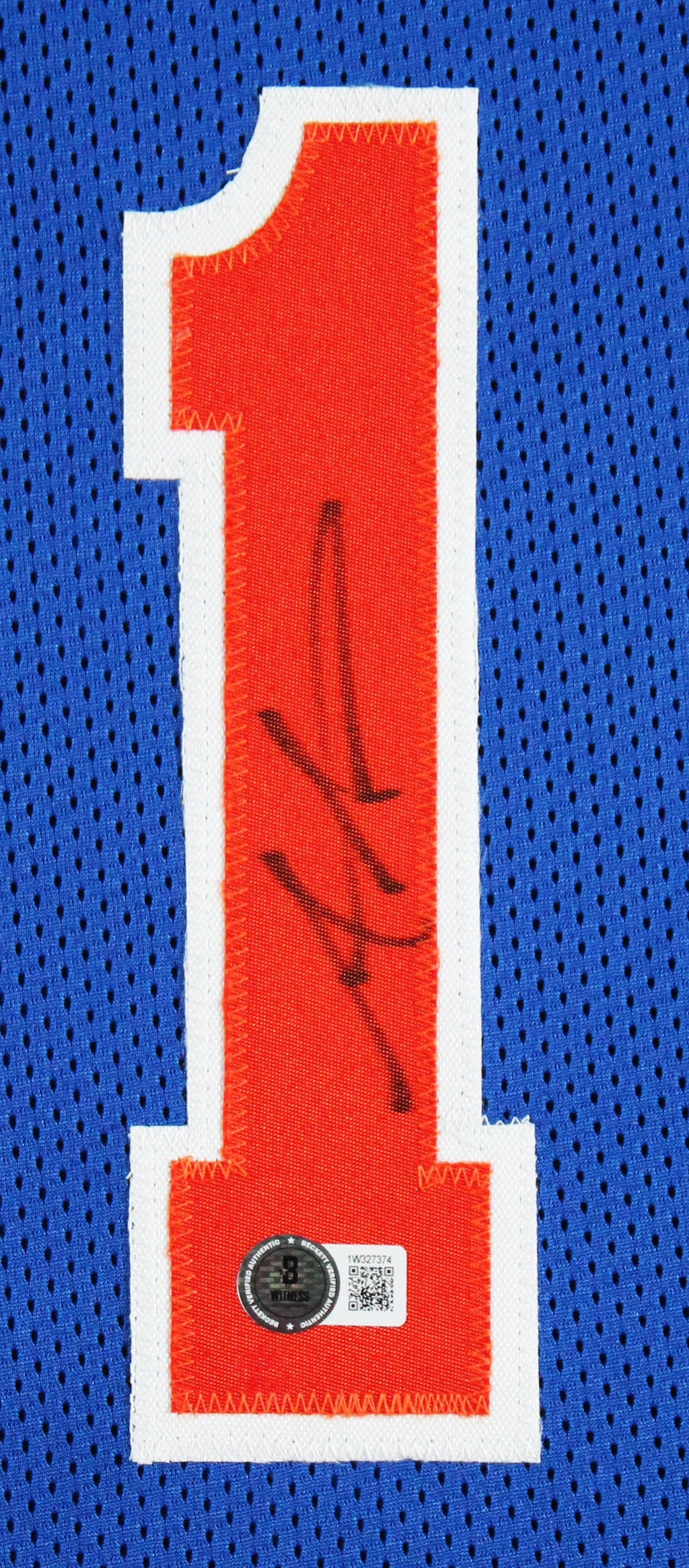 Authentic Amar’e Stoudemire Autographed Knicks Custom Framed Jersey Beckett COA