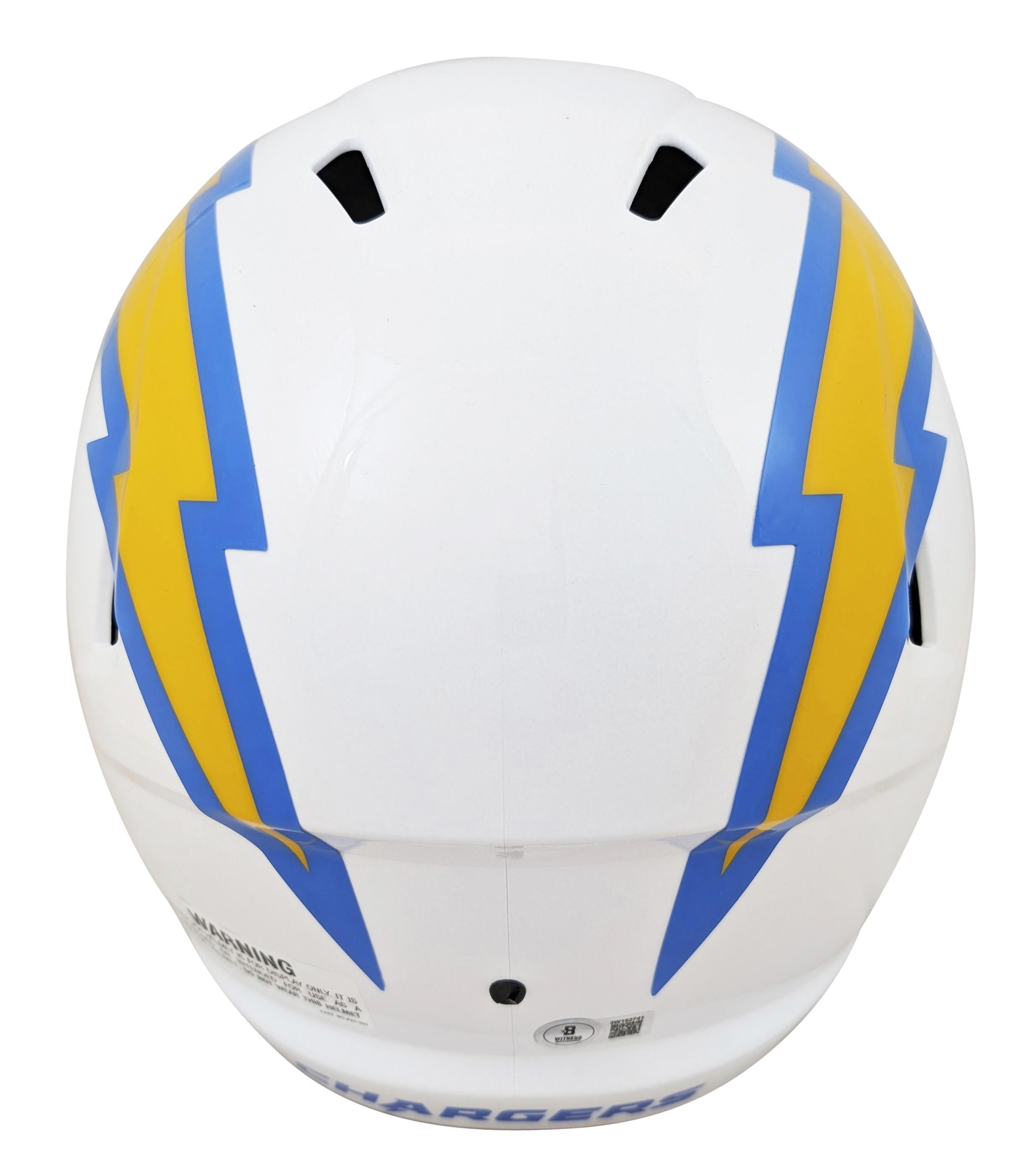 Omarion Hampton Signed Chargers Full-Size Speed Helmet (Beckett)