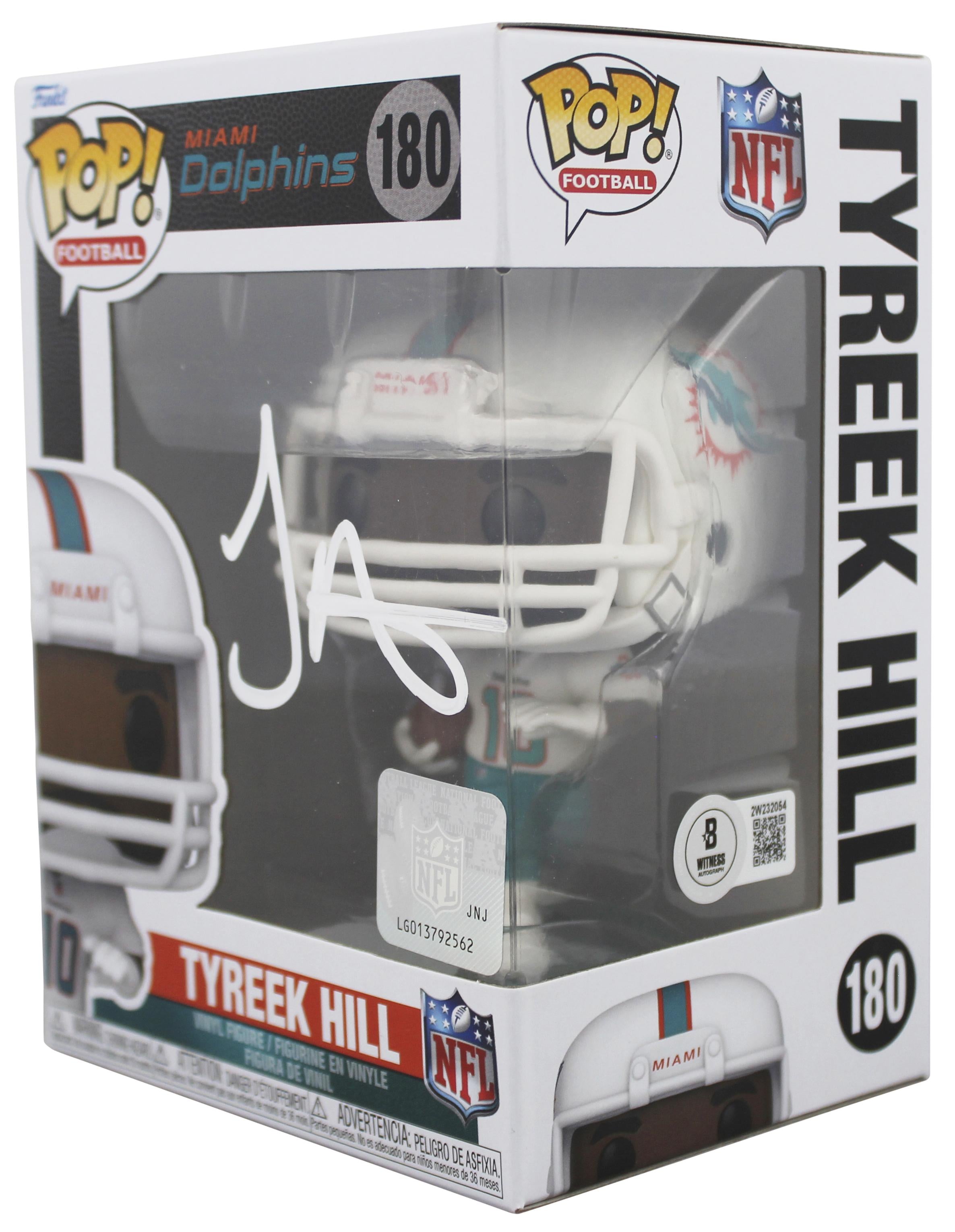 Tyreek Hill Autographed Miami Dolphins Funko Pop #180 | Beckett Certified Signature | NFL Star Memorabilia