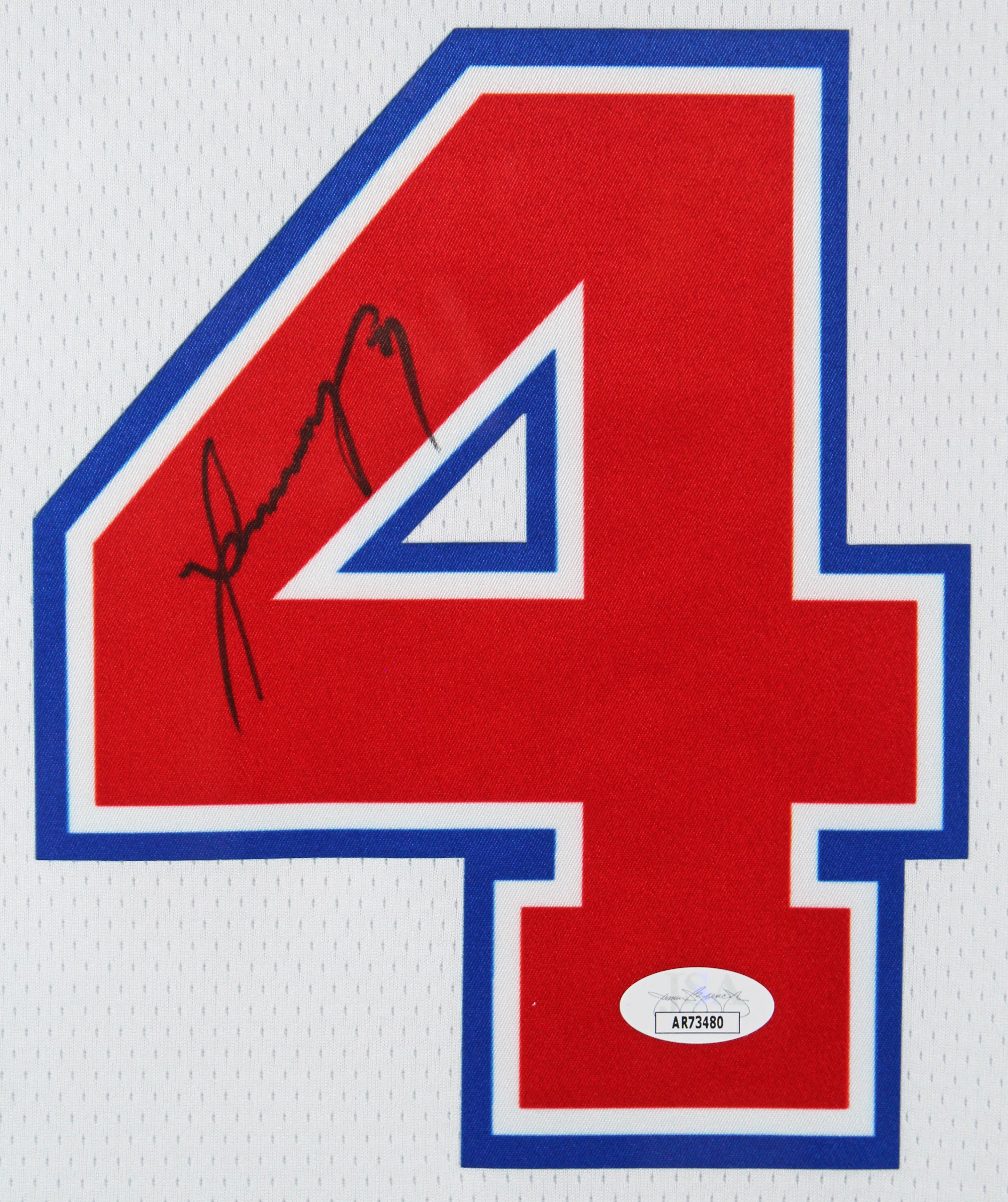 Authentic Jalen Green Autographed Rockets Custom Framed Jersey Display JSA COA