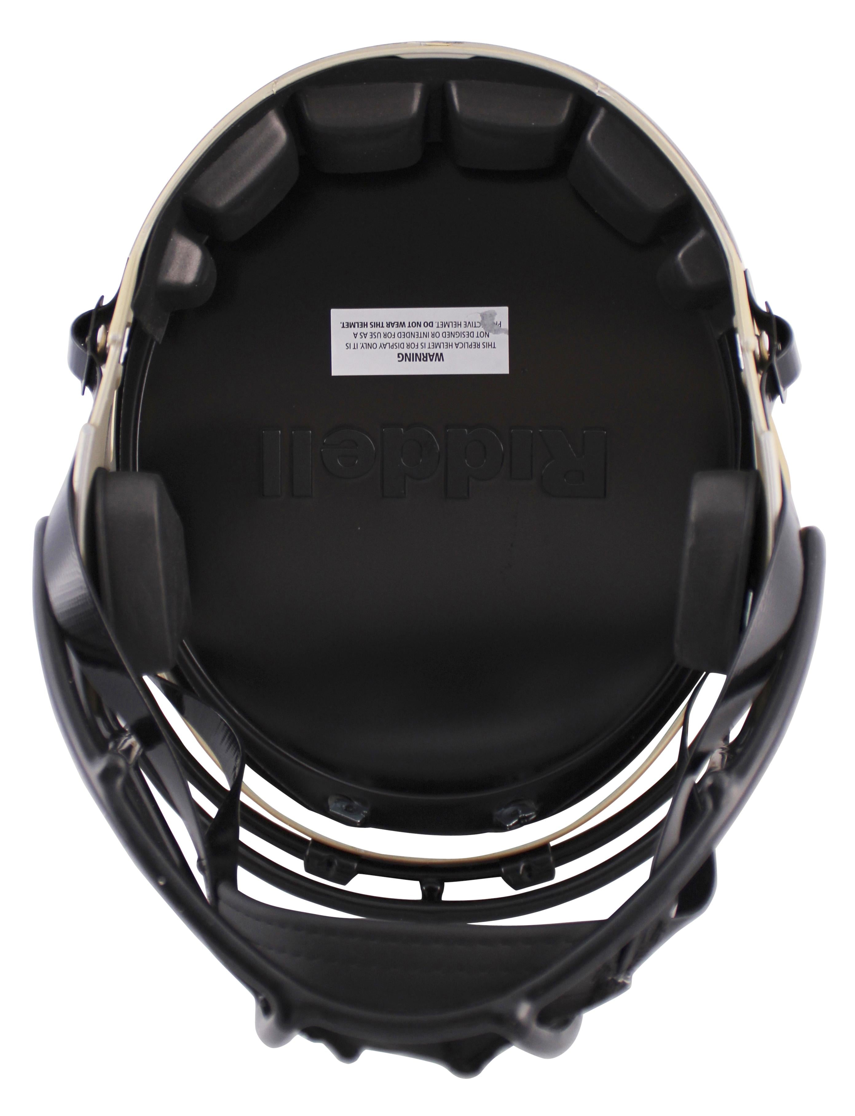 Authentic George Kittle Autographed 49ers Rave Alternate Full-Size Speed Helmet Beckett COA