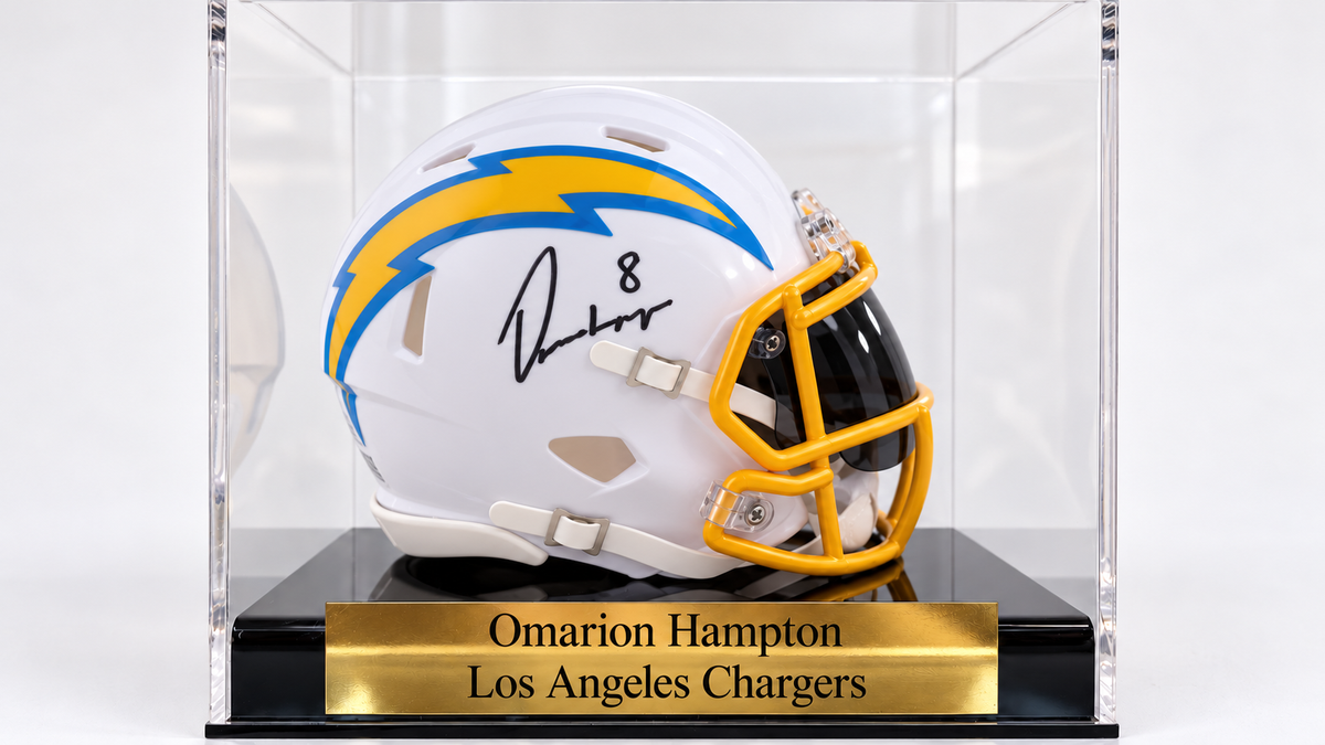 Omarion Hampton Signed Chargers Speed Mini Helmet (Beckett)