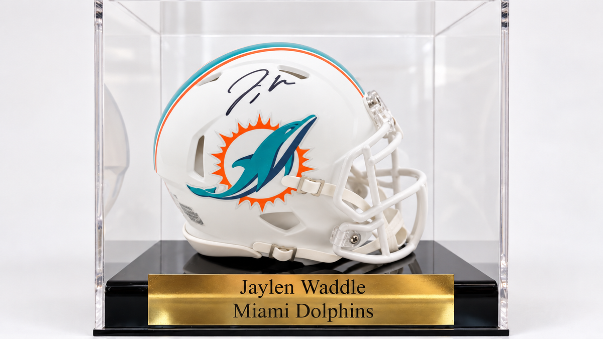 Jaylen Waddle Signed Dolphins Speed Mini Helmet (JSA)