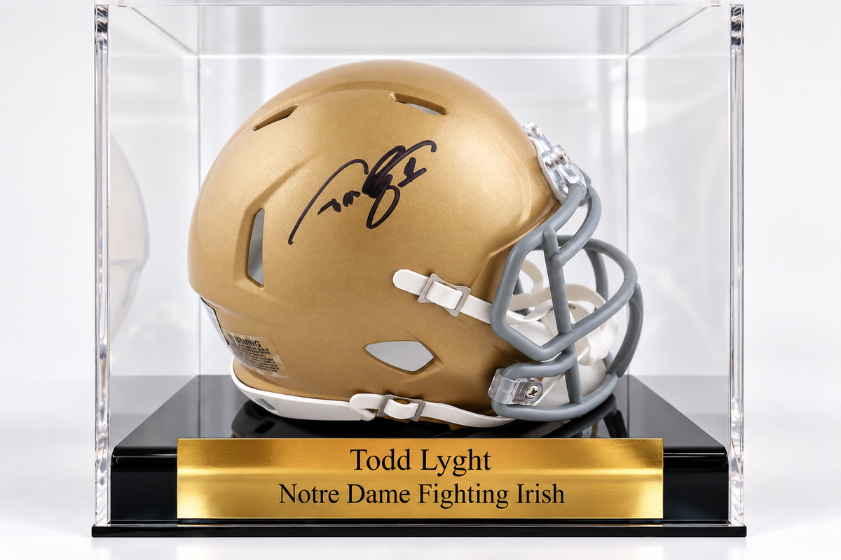Todd Lyght Signed Notre Dame Fighting Irish Speed Mini Helmet (Beckett)