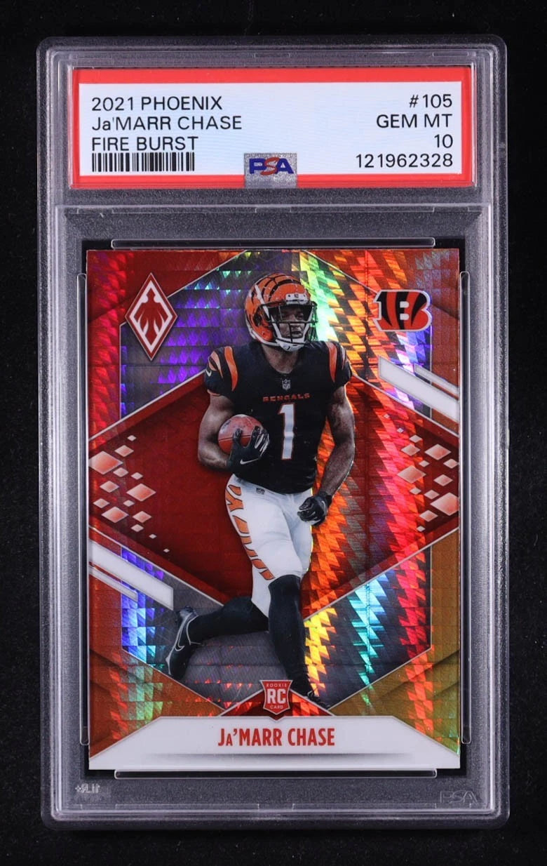 2021 Panini Phoenix - Rookie Ja'Marr Chase #105 Fire Burst (RC)