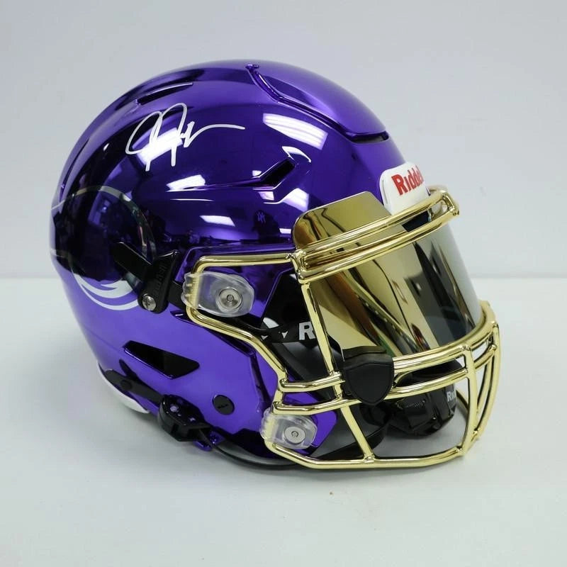 Rare Justin Jefferson Signed Vikings Full-Size Authentic Specialty Speedflex Beckett