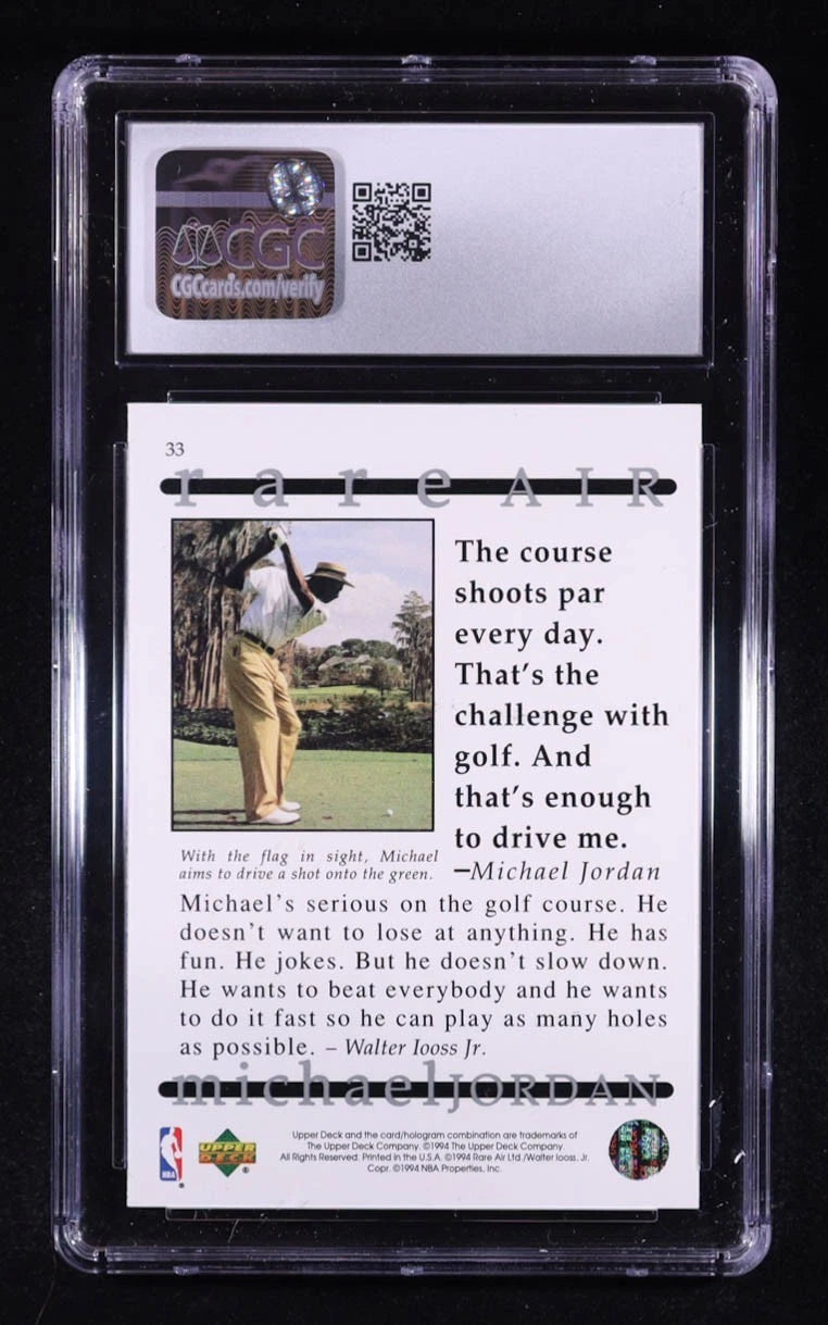 1994 Upper Deck Michael Jordan Rare Air Tribute Set Michael Jordan #33 (CGC 10)