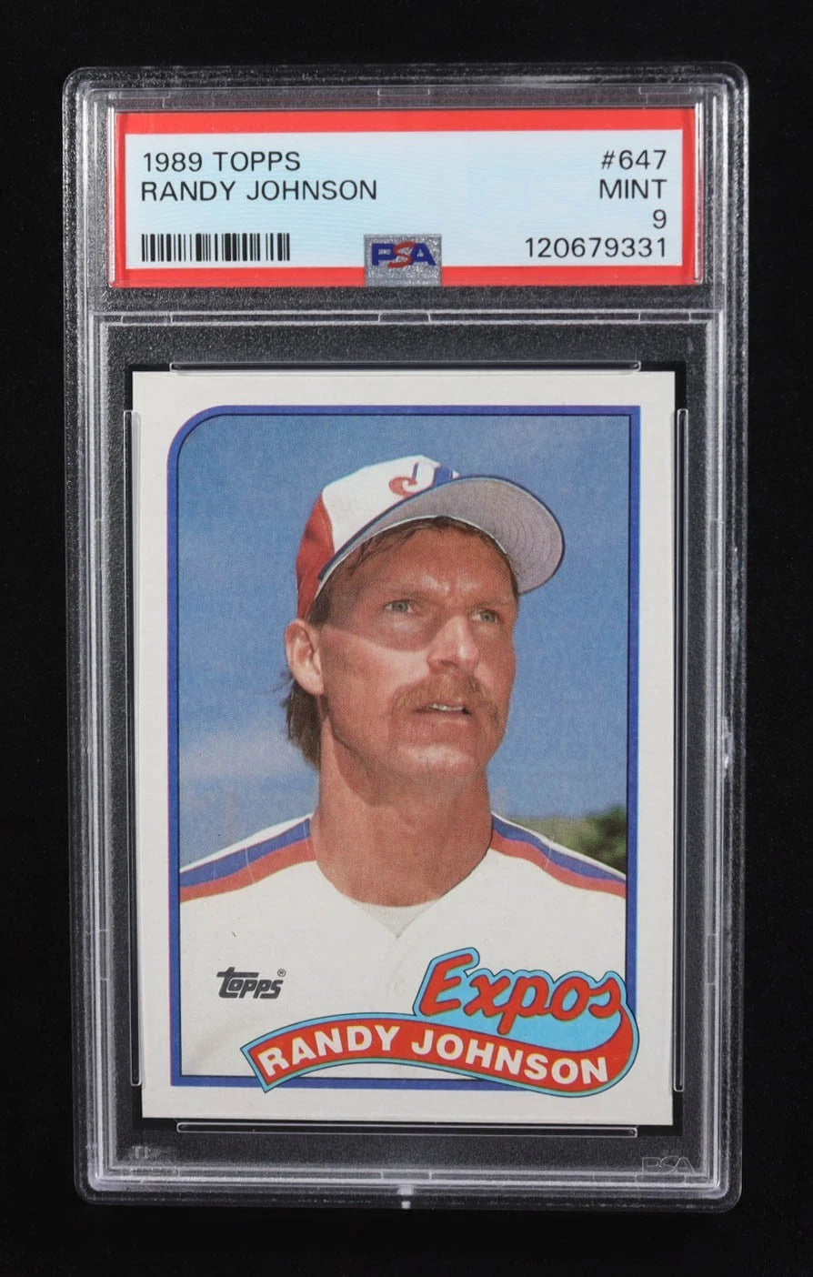 1989 Topps #647 Randy Johnson RC PSA 9