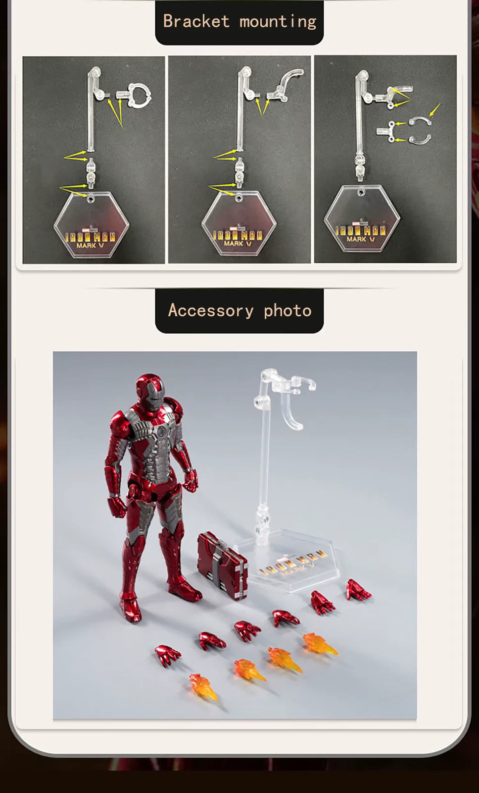 New ZT Zd Toys Iron Men Original Genuine Marvel 10th Anniversary Edition Mk5
